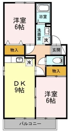 リトルバード津高　A棟の物件間取画像